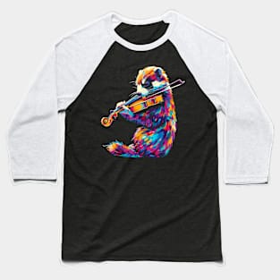 Ferret Playing Violin Baseball T-Shirt